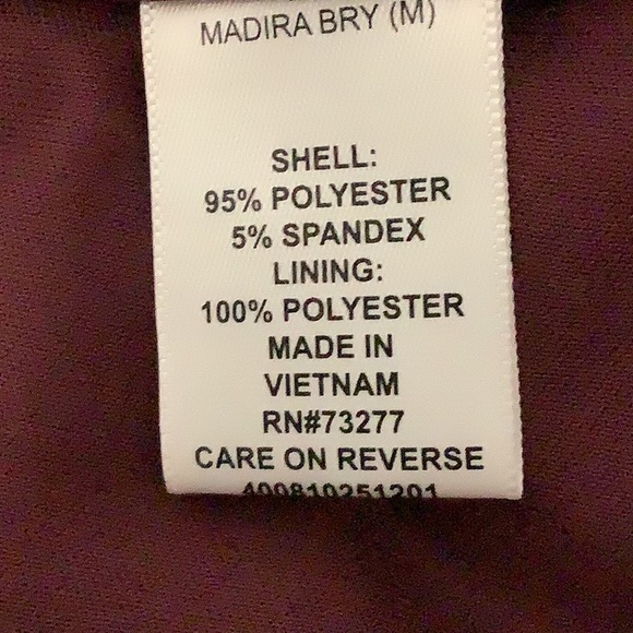 Elle Burgundy and White Dress - Picture 7 of 7